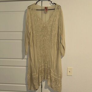 Johnny Was Cream Lace Tunic